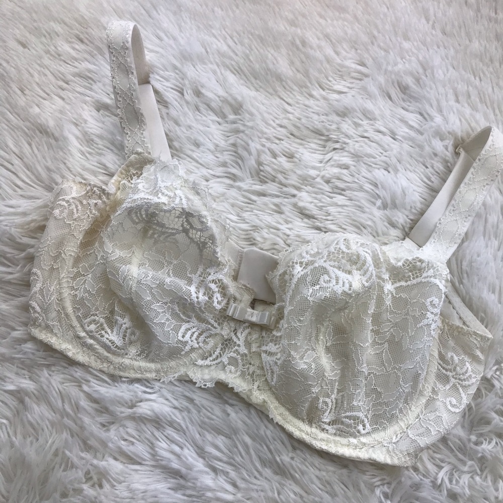 SIMONE DEMI CUP LACE BRA - Cream